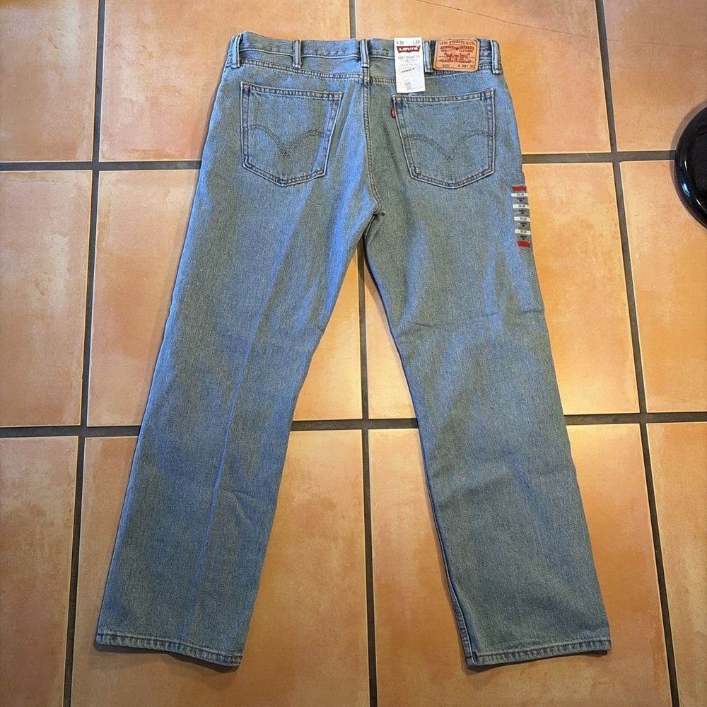 VTG Levis 505 Jeans Dead-stock Mens 38x30 Dark Wash Regular Fit Straight Y2K